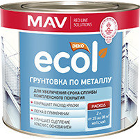 Грунтовка ГФ-021 ECOL по металлу светло-серый  1,0 л (1,0 кг), фото 2