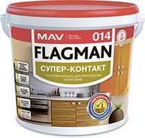 Грунтовка ВД-АК-014 белая FLAGMAN 014 супер-контакт 1,0 л (1,3 кг), фото 2