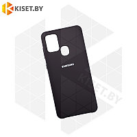 Soft-touch бампер Silicone Cover для Samsung Galaxy A21S / A217 черный