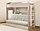 Кровать двухъярусная Прованс с диван-кровать + верхний беспружинный матрас Эко (90х190 см), фото 4