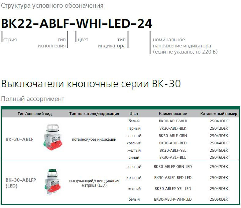 Выключатели кнопочные ВК-22, ВК-30 Зеленый - фото 3 - id-p10702804