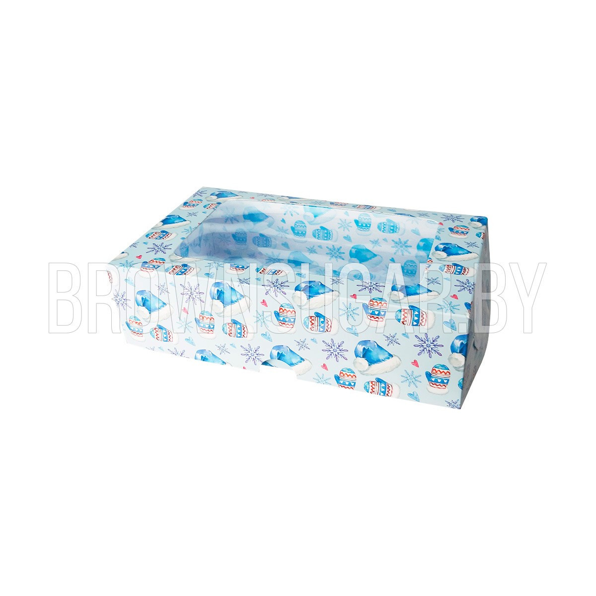 Коробка для зефира с окошком Мороз (Россия, 260х160х75мм ) - фото 1 - id-p138797324