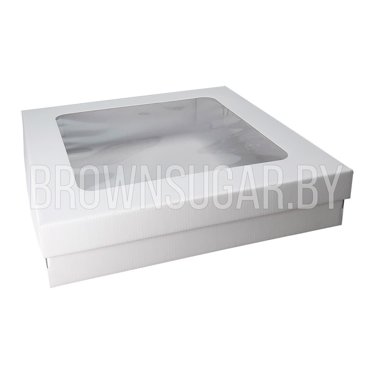 Коробка для пирожные с окошком (Россия, 370х370х80мм ) - фото 1 - id-p138797328