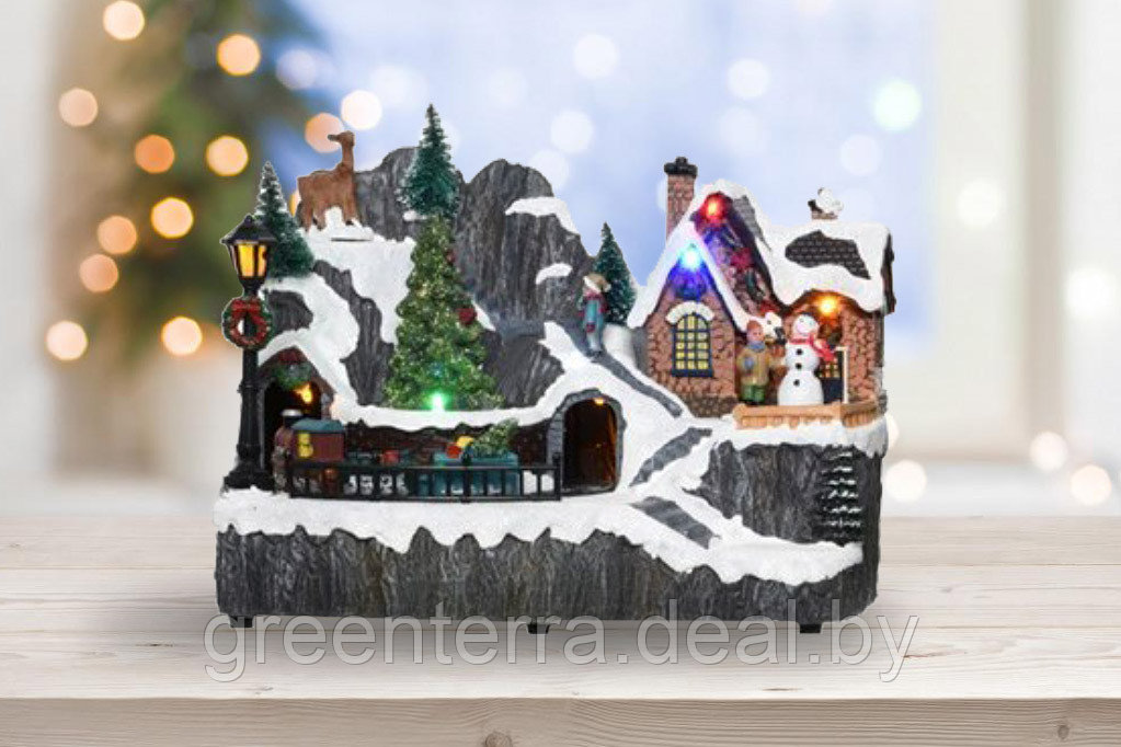 Рождественская деревня с LED "Домик в горах" [481318-2] уценка - фото 1 - id-p139264039
