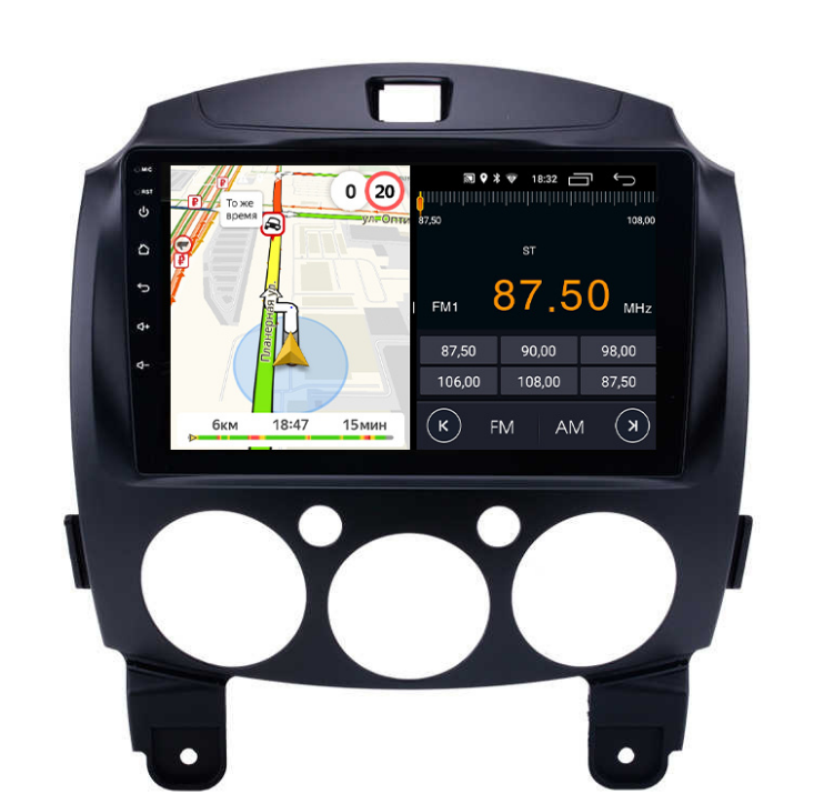 Штатная магнитола Parafar для Mazda 2 2010 на Android 13 (2/32Gb + 4G) (PF165FHD)