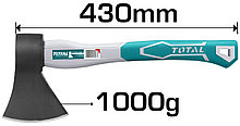 Топор 1000 гр. с фибергласовой рукояткой (длина-430 мм) TOTAL THT7810006