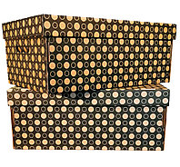 Коробка картонная цвет черный (набор 2 шт.)