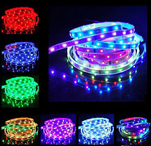 Водонепроницаемая светодиодная лента 5M RGB 3528 с блоком питания, фото 2