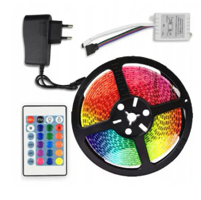 Водонепроницаемая светодиодная лента 5M RGB 3528 с блоком питания