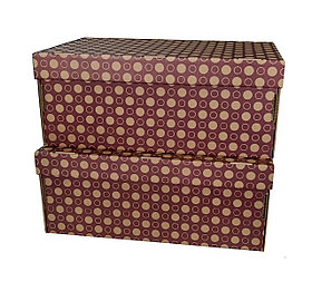 Коробка картонная цвет фиолетовый (набор 2 шт.)