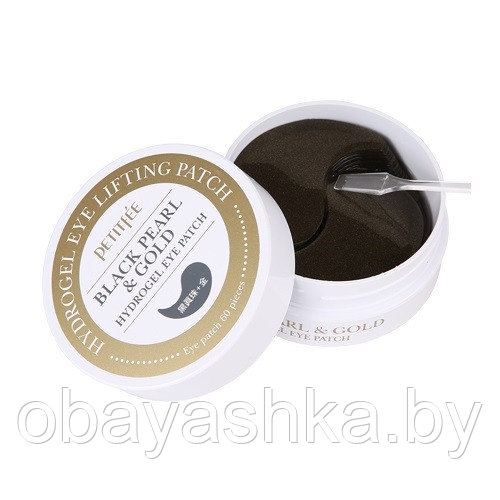 [PETITFEE] Гидрогелевые патчи для глаз ЖЕМЧУГ/ЗОЛОТО Black Pearl&Gold Hydrogel Eye Patch, 60 шт - фото 1 - id-p139329800