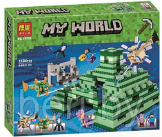10734 Конструктор Lele My World Майнкрафт "Подводная крепость", 1134 детали, аналог Лего Minecraft 21136