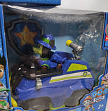 Игрушка Щенячий патруль (Paw Patrol) — Гонщик воздушный спасатель с рюкзаком трансформером и Полицейская машин, фото 2