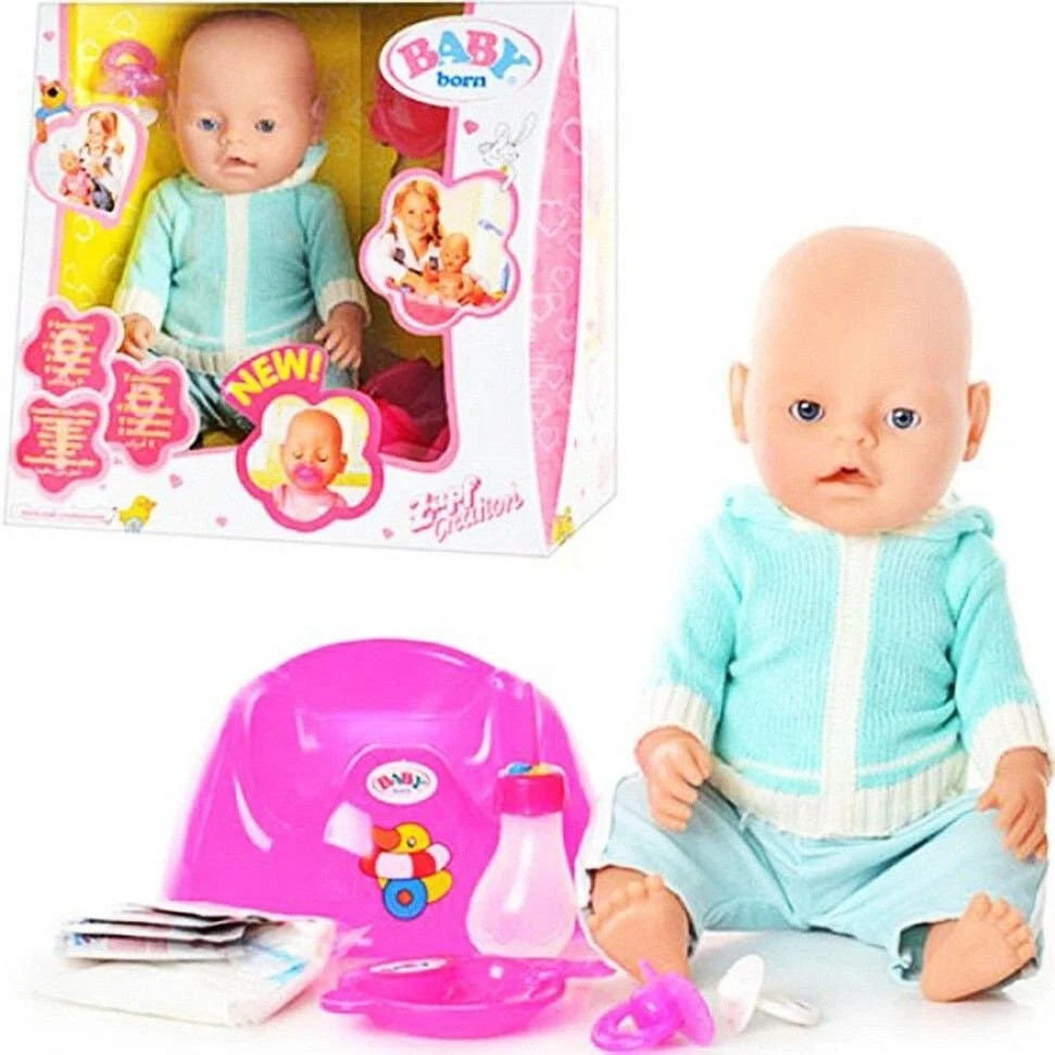 Кукла интерактивная Baby Doll 9 функций, 9 аксессуаров, аналог Baby Born