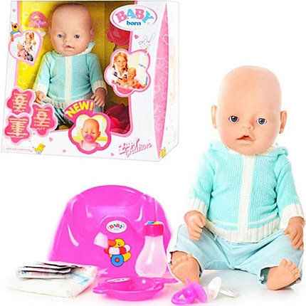 Кукла интерактивная Baby Doll 9 функций, 9 аксессуаров, аналог Baby Born, фото 2