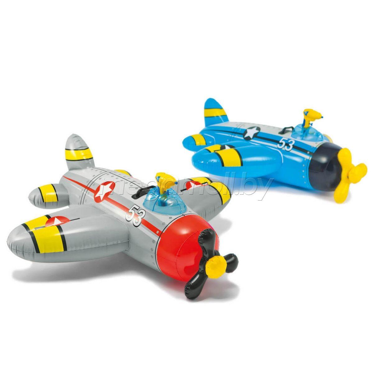 Плотик Intex 57537 "Самолет" игрушка для плаванья 132x130 см - фото 1 - id-p78949352