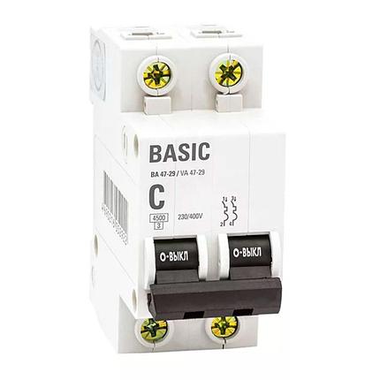 Автоматический выключатель ВА 47-29, 2P 63A
(C) 4,5кА EKF Basic, фото 2