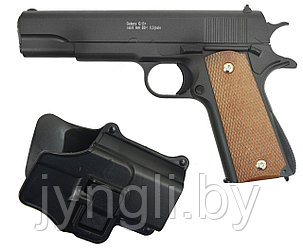 Страйкбольный пистолет Galaxy G.13+ c тактической кобурой, 6 мм (копия Colt 1911)