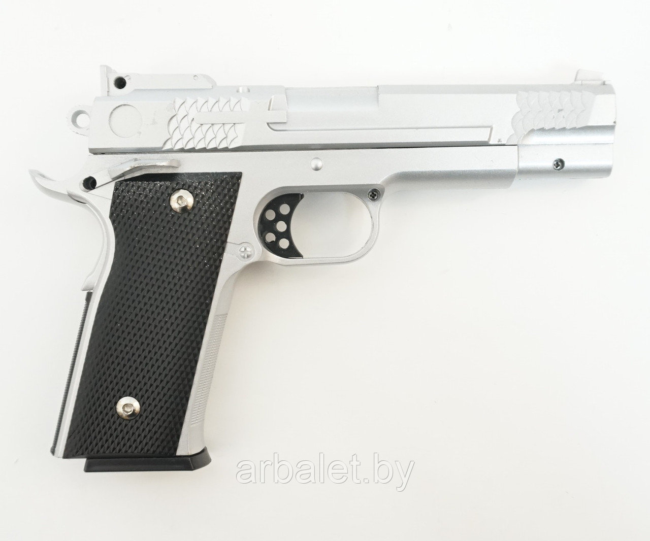 Страйкбольный пистолет Galaxy G.20S серебристый, 6 мм (копия Browning High Power)