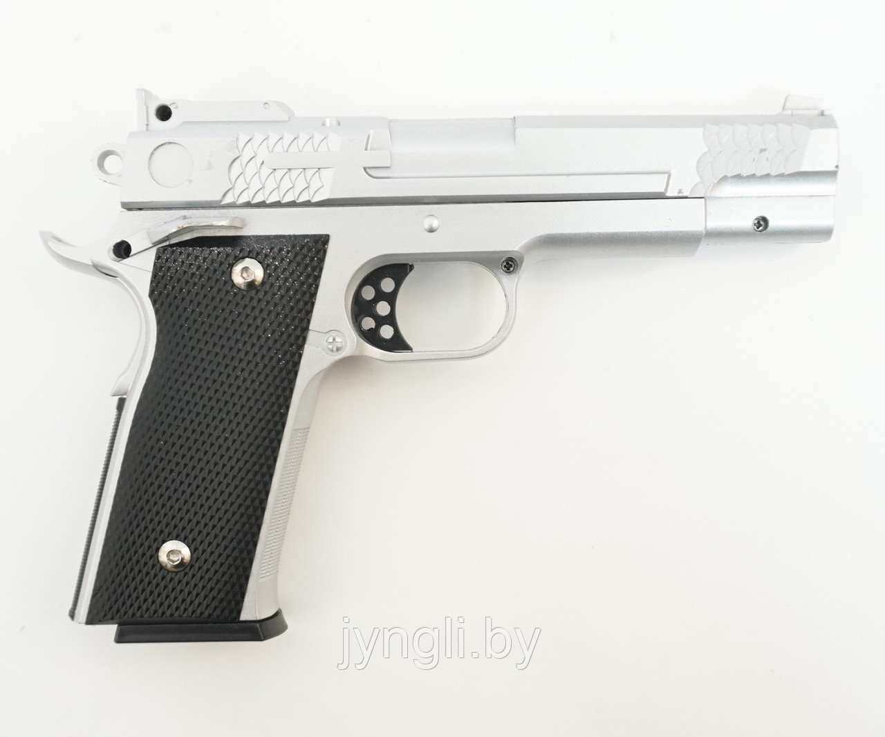 Страйкбольный пистолет Galaxy G.20S серебристый, 6 мм (копия Browning High Power) - фото 1 - id-p139410694