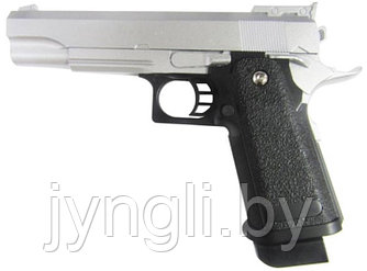 Страйкбольный пистолет Galaxy G.6S пружинный серебристый, 6 мм (копия Colt 1911)