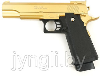 Страйкбольный пистолет Galaxy G.6GD пружинный золотистый, 6 мм (копия Colt 1911)