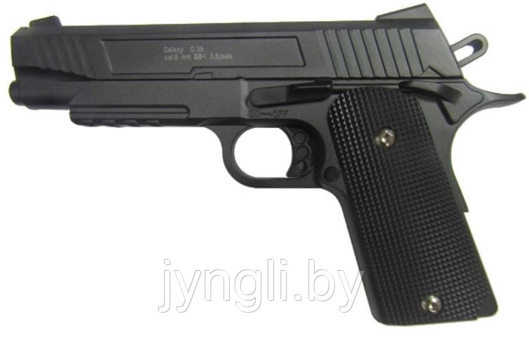 Страйкбольный пистолет Galaxy G.38 пружинный, 6 мм (копия Colt) - фото 1 - id-p139410881
