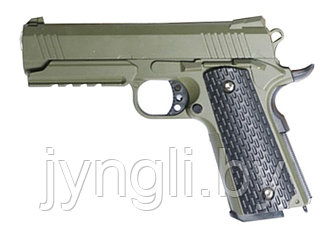 Страйкбольный пистолет Galaxy G.25G пружинный зелёный, 6 мм (копия Colt 1911)