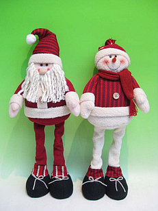 Сувенир "Санта/Снеговик" с фиксир. ножками 0,5 м арт. 000234