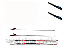 Комплект лыжный STC с креплением NNN и палками, лыжный комплект, лыжи, лыжи беговые, комплект лыж