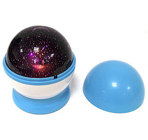 Ночник-проектор звездного неба вращающийся Мечта (синий шар) с USB-кабелем, фото 2