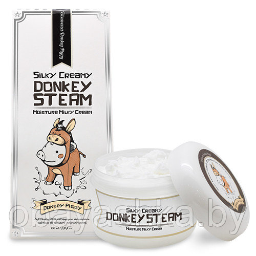 [Elizavecca] Крем для лица ОСЛИНОЕ МОЛОКО Silky Creamy Donkey Steam Moisture Milky, 100 мл - фото 1 - id-p139443829