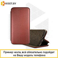 Чехол-книжка Book Case 3D с визитницей для Samsung Galaxy M01 бордовый