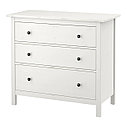 HEMNES ХЕМНЭС Комод с 3 ящиками, белая морилка108x96 см, икеа, фото 2