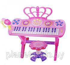 Пианино детское со стулом, дeтский cинтезaтоp с микрофоном, 37 клавиш, 2 цвета - фото 2 - id-p139461594