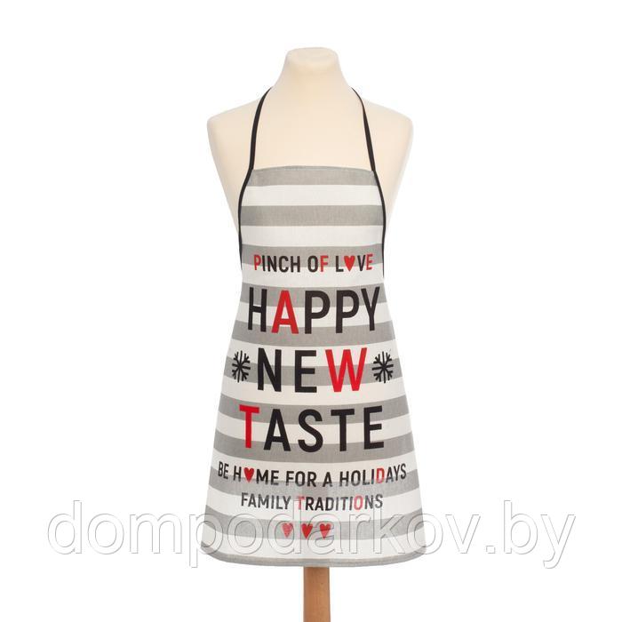 Фартук "Happy New Taste" 67х60 см,100% хл 160 г/м2, рогожка - фото 2 - id-p139466949