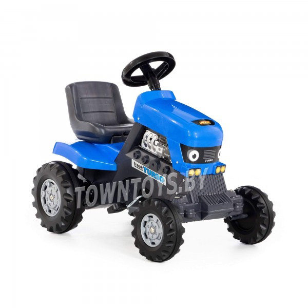 Детская игрушка каталка-трактор с педалями "Turbo" арт. 84620 ПОЛЕСЬЕ (синяя) - фото 2 - id-p139469158