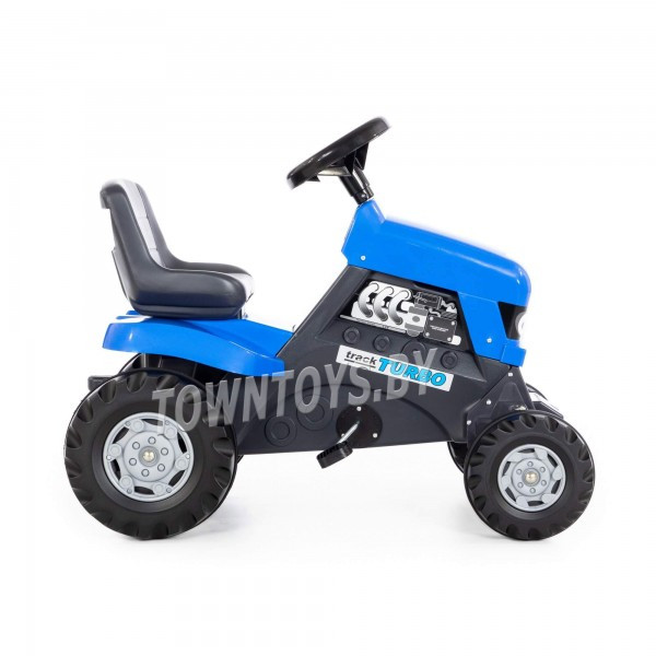 Детская игрушка каталка-трактор с педалями "Turbo" арт. 84620 ПОЛЕСЬЕ (синяя) - фото 4 - id-p139469158