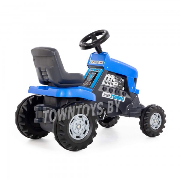 Детская игрушка каталка-трактор с педалями "Turbo" арт. 84620 ПОЛЕСЬЕ (синяя) - фото 5 - id-p139469158