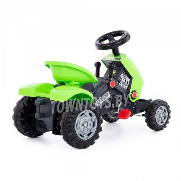 Детская игрушка каталка-трактор с педалями ""Turbo-2" (зелёная) арт. 52735 ПОЛЕСЬЕ - фото 4 - id-p139469164