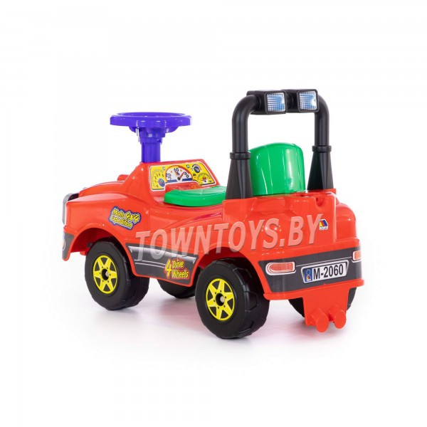 Детская игрушка машинка-каталка Джип - №2 (красный) со звуковым сигналом арт. 62857 ПОЛЕСЬЕ - фото 5 - id-p139469166