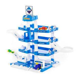Детская игрушка для мальчиков конструктор паркинг "ARAL-2" 4-уровневый с машинками (в коробке) арт. 46093