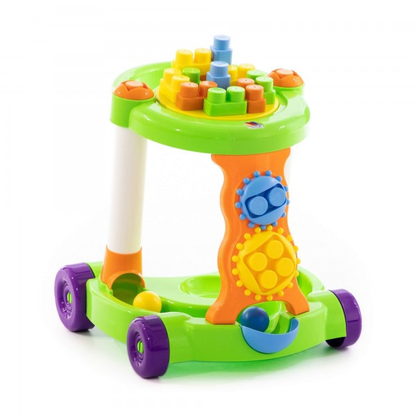 Детская игрушка каталка с конструктором (Ходунки) (13 элементов) в коробке (зелёная) арт. 58133 Полесье в - фото 4 - id-p139469236