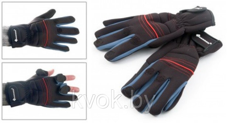 Перчатки TAGRIDER TR 2102-4 неопреновые 3 откидных пальца - фото 2 - id-p139469930