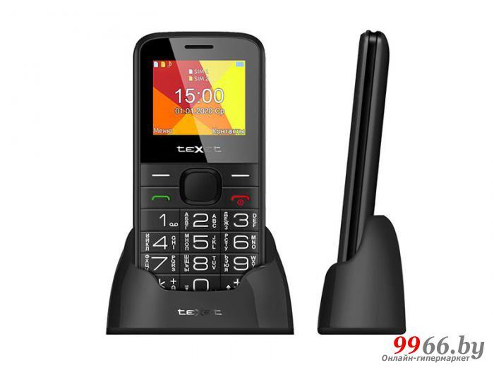 Кнопочный сотовый телефон teXet TM-B201 черный мобильный с большими кнопками - фото 1 - id-p139374854