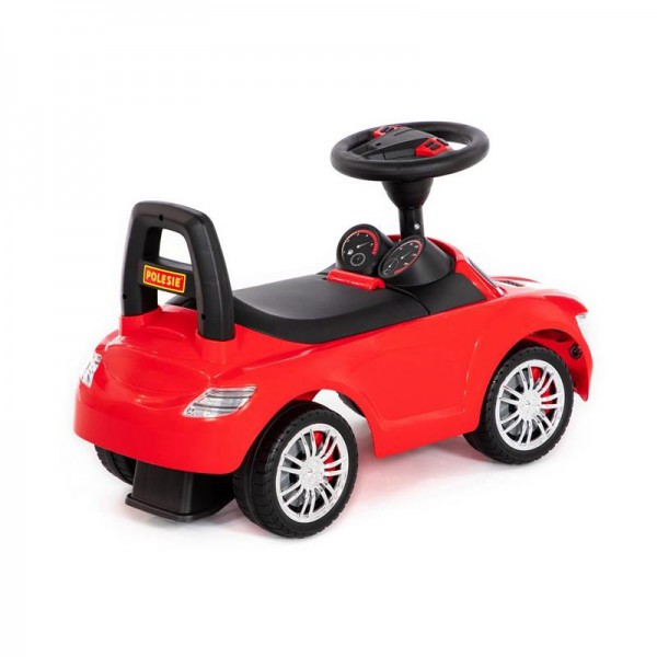 Детская игрушка Каталка-автомобиль "SuperCar" №1 со звуковым сигналом (красная), 84460, Полесье - фото 4 - id-p139469264