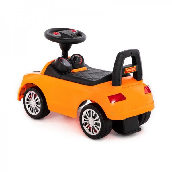 Детская игрушка Каталка-автомобиль "SuperCar" №2 со звуковым сигналом (оранжевая), 84569, Полесье - фото 3 - id-p139469265