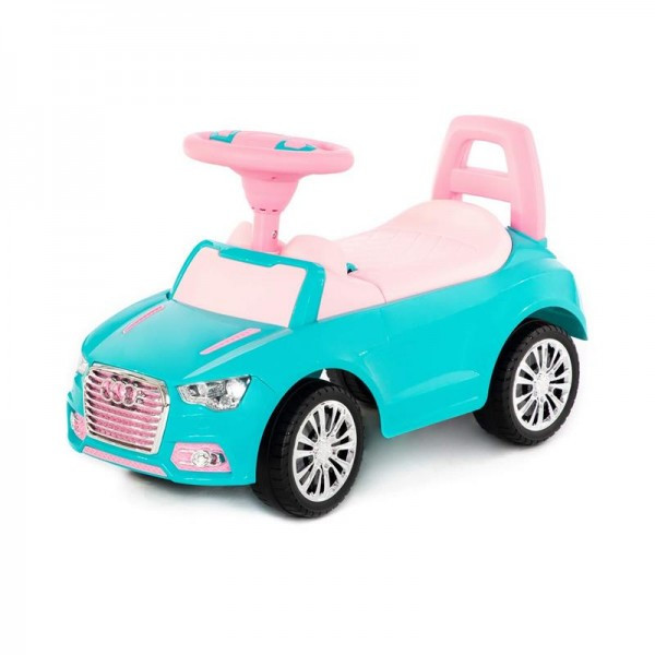Детская игрушка Каталка-автомобиль "SuperCar" №2 со звуковым сигналом (бирюзовая), 84576, Полесье - фото 1 - id-p139469266