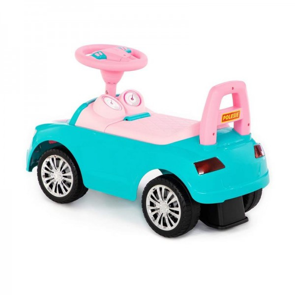 Детская игрушка Каталка-автомобиль "SuperCar" №2 со звуковым сигналом (бирюзовая), 84576, Полесье - фото 3 - id-p139469266