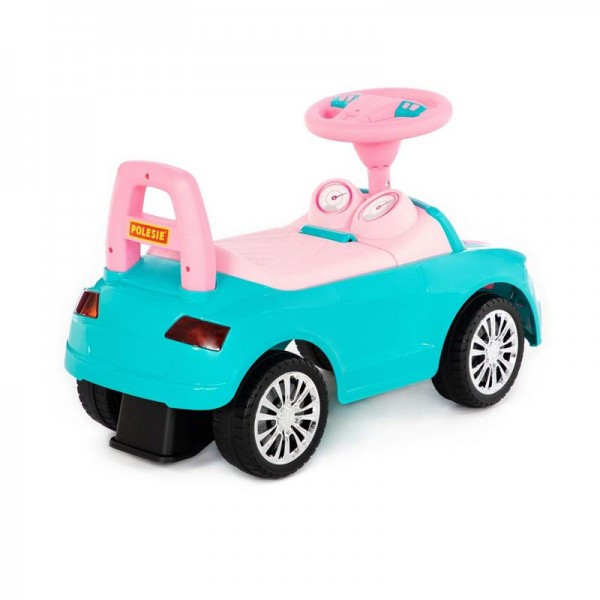Детская игрушка Каталка-автомобиль "SuperCar" №2 со звуковым сигналом (бирюзовая), 84576, Полесье - фото 4 - id-p139469266